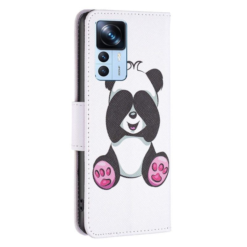 Folio-hoesje voor Xiaomi 12T / 12T Pro Panda-plezier