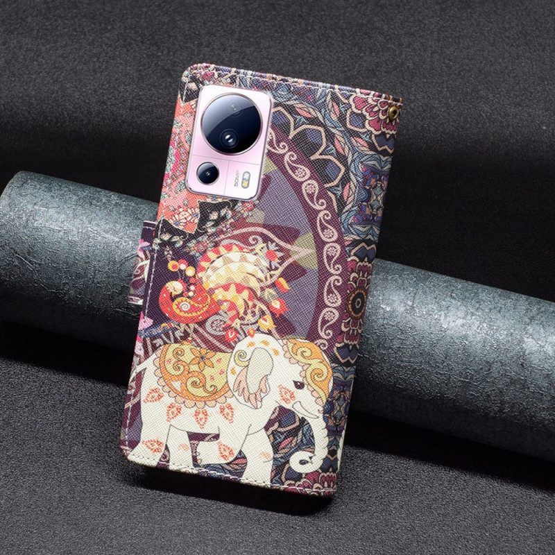 Folio-hoesje voor Xiaomi 13 Lite Portemonnee Olifant Portemonnee