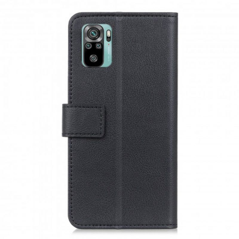 Folio-hoesje voor Xiaomi Redmi Note 10 / 10S Klassiek Kunstleer