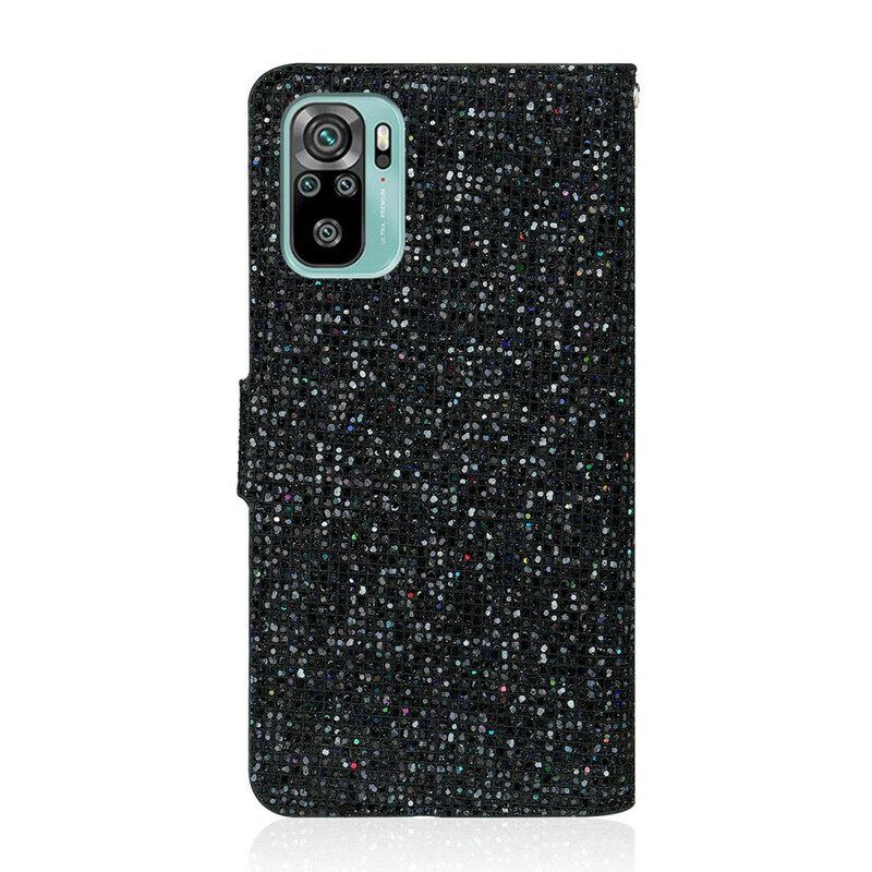 Folio-hoesje voor Xiaomi Redmi Note 10 / 10S Pailletten S-ontwerp