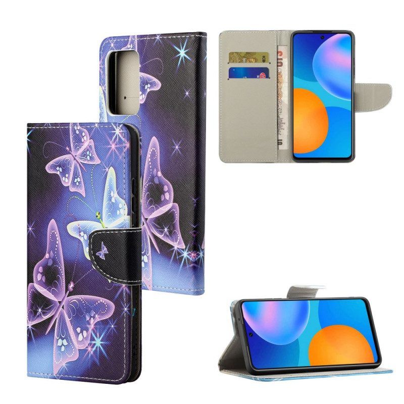 Folio-hoesje voor Xiaomi Redmi Note 11 / 11S Neonvlinders