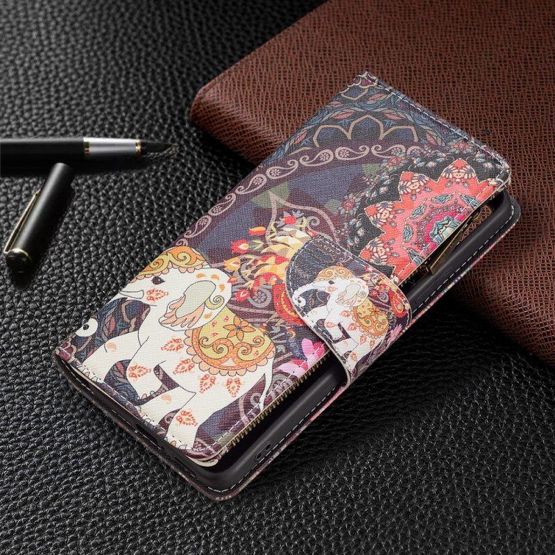 Folio-hoesje voor Xiaomi Redmi Note 11 Pro Plus 5G Olifantenzak Met Ritssluiting
