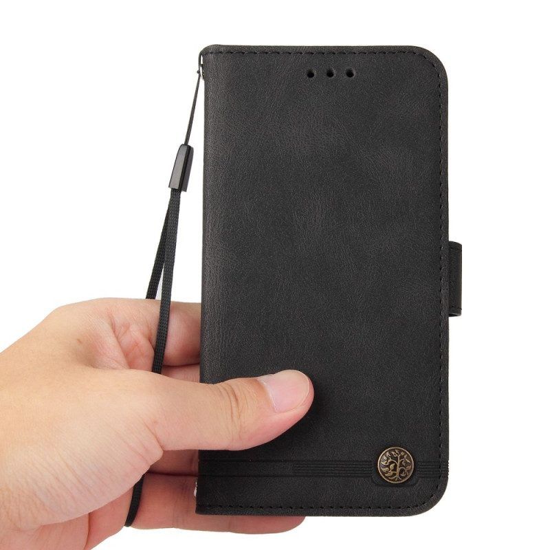 Folio-hoesje voor Xiaomi Redmi Note 12 Pro Leerstijl Met Decoratieve Klinknagel