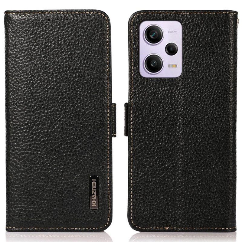 Folio-hoesje voor Xiaomi Redmi Note 12 Pro Lychee Leer Khazneh Rfid