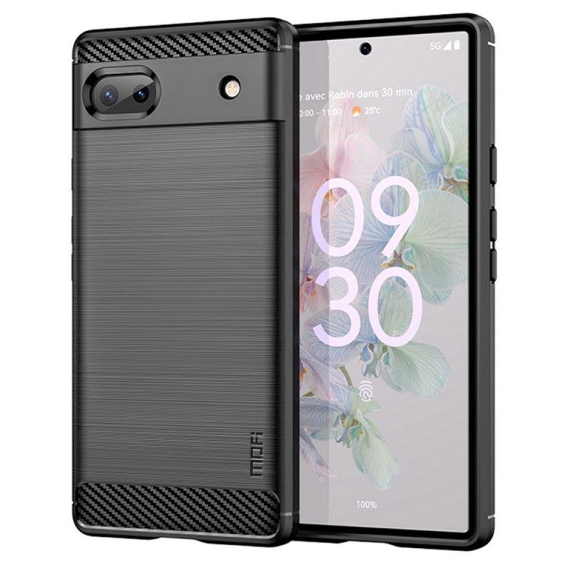 Hoesje voor Google Pixel 6A Mofi Geborsteld Koolstofvezel