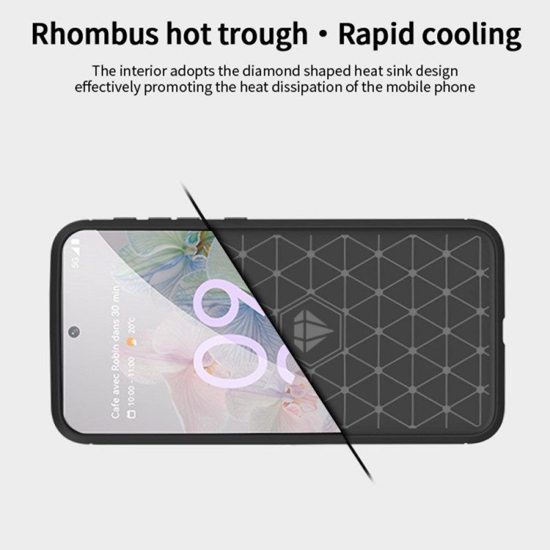 Hoesje voor Google Pixel 6A Mofi Geborsteld Koolstofvezel