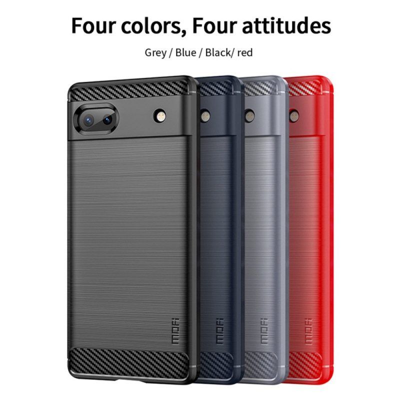Hoesje voor Google Pixel 6A Mofi Geborsteld Koolstofvezel
