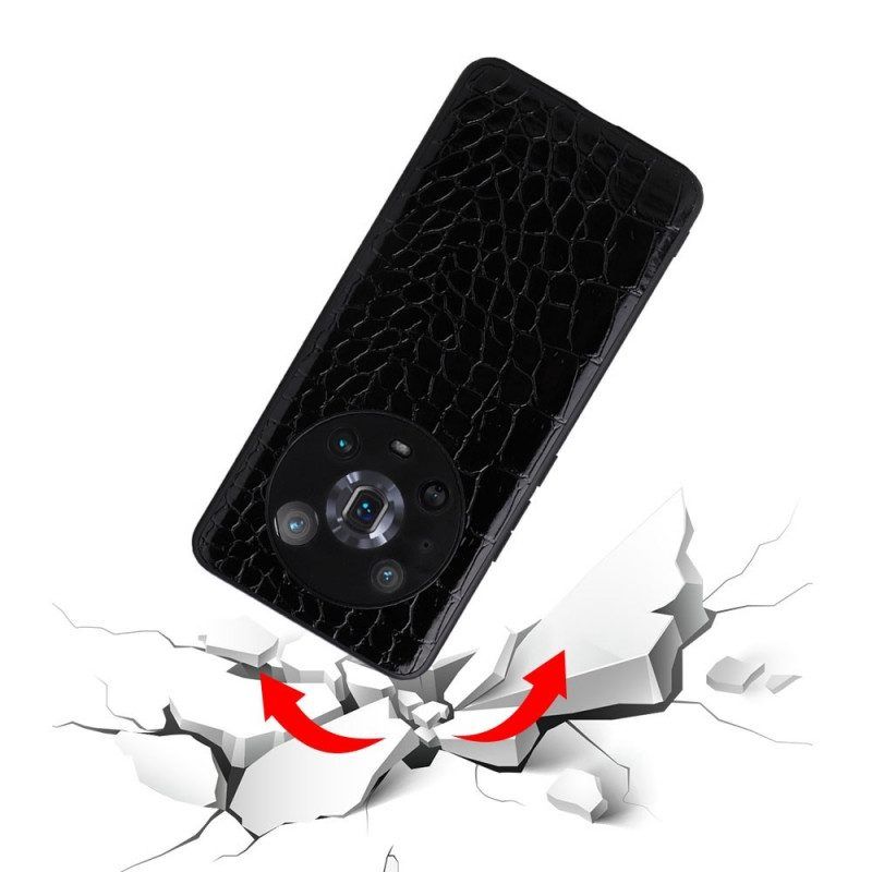 Hoesje voor Honor Magic 4 Pro Krokodillenhuid-effect