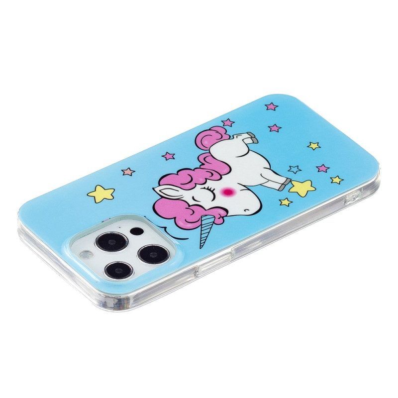 Hoesje voor iPhone 15 Pro Max Fluorescerende Eenhoorn