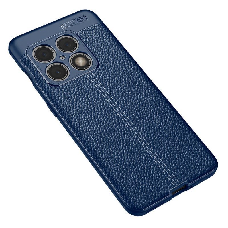 Hoesje voor OnePlus 10 Pro 5G Dubbellijnig Litchi-leereffect