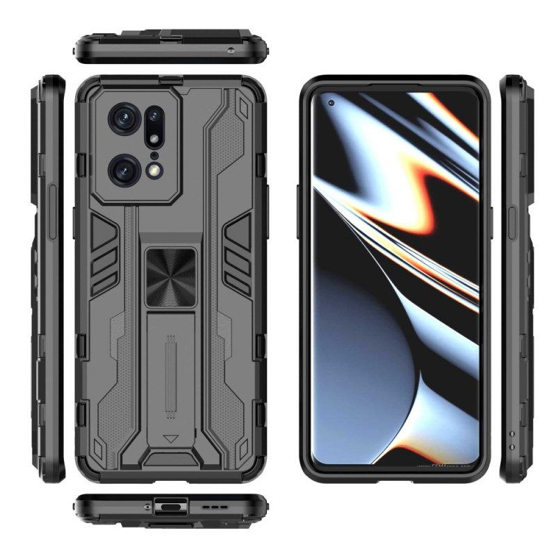 Hoesje voor Oppo Find X5 Pro Verticale En Horizontale Verwijderbare Steun