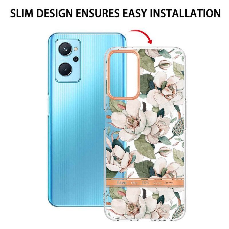Hoesje voor Realme 9i Leef Het Leven Dat Je Van Bloemen Houdt