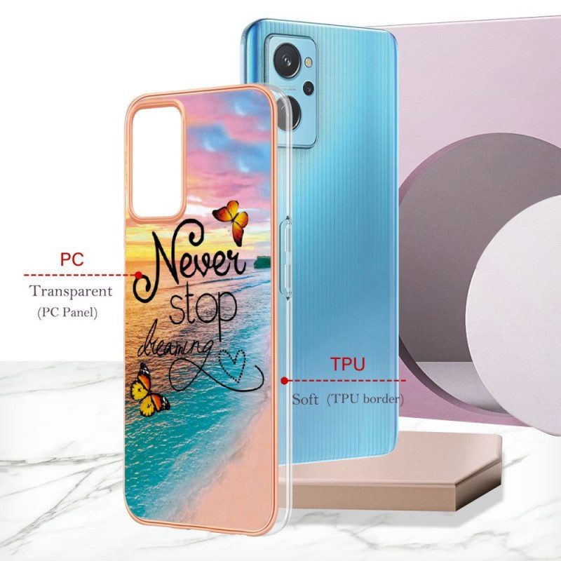 Hoesje voor Realme 9i Stop Nooit Met Vlinders Dromen