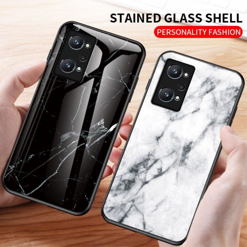 Hoesje voor Realme GT Neo 3T / Neo 2 Marmeren Kleuren Gehard Glas