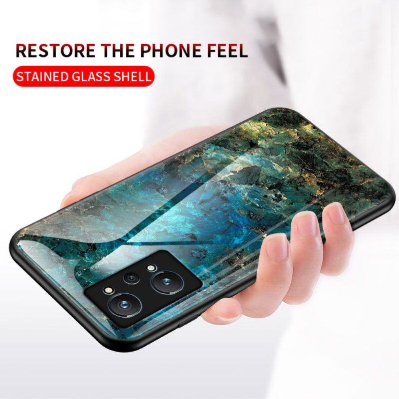 Hoesje voor Realme GT Neo 3T / Neo 2 Marmeren Kleuren Gehard Glas