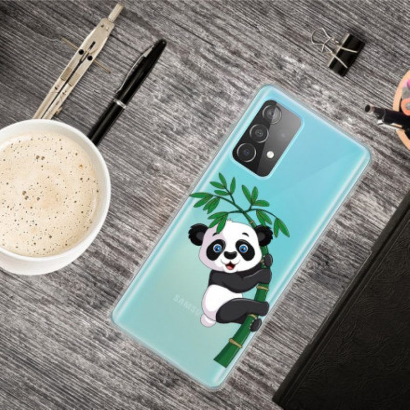 Hoesje voor Samsung Galaxy A52 4G / A52 5G / A52s 5G Panda Op Bamboe