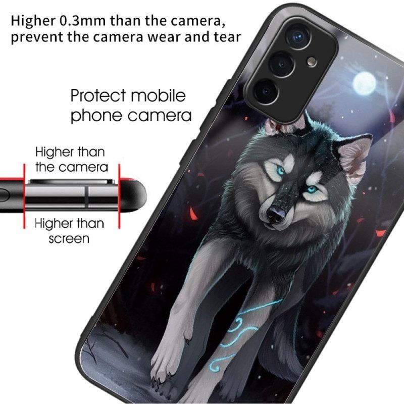 Hoesje voor Samsung Galaxy M13 Wolf Van Gehard Glas