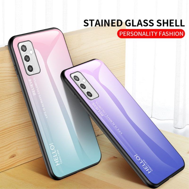 Hoesje voor Samsung Galaxy M52 5G Gehard Glas Hallo