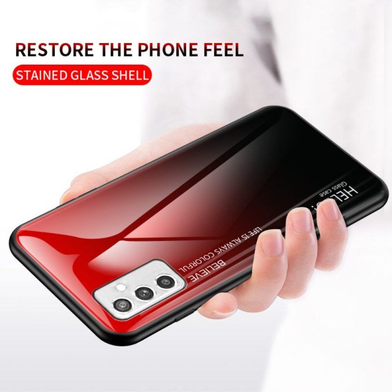 Hoesje voor Samsung Galaxy M52 5G Gehard Glas Hallo