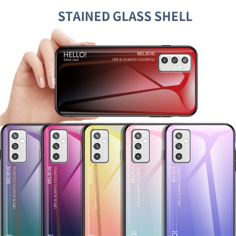 Hoesje voor Samsung Galaxy M52 5G Gehard Glas Hallo