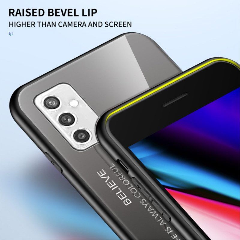 Hoesje voor Samsung Galaxy M52 5G Gehard Glas Hallo