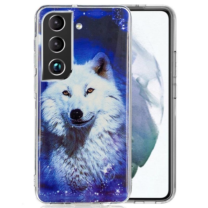 Hoesje voor Samsung Galaxy S22 5G Fluorescerende Wolf