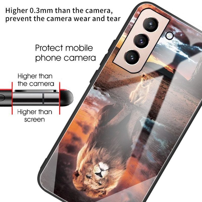 Hoesje voor Samsung Galaxy S22 Plus 5G Lion Cub's Dream Gehard Glas