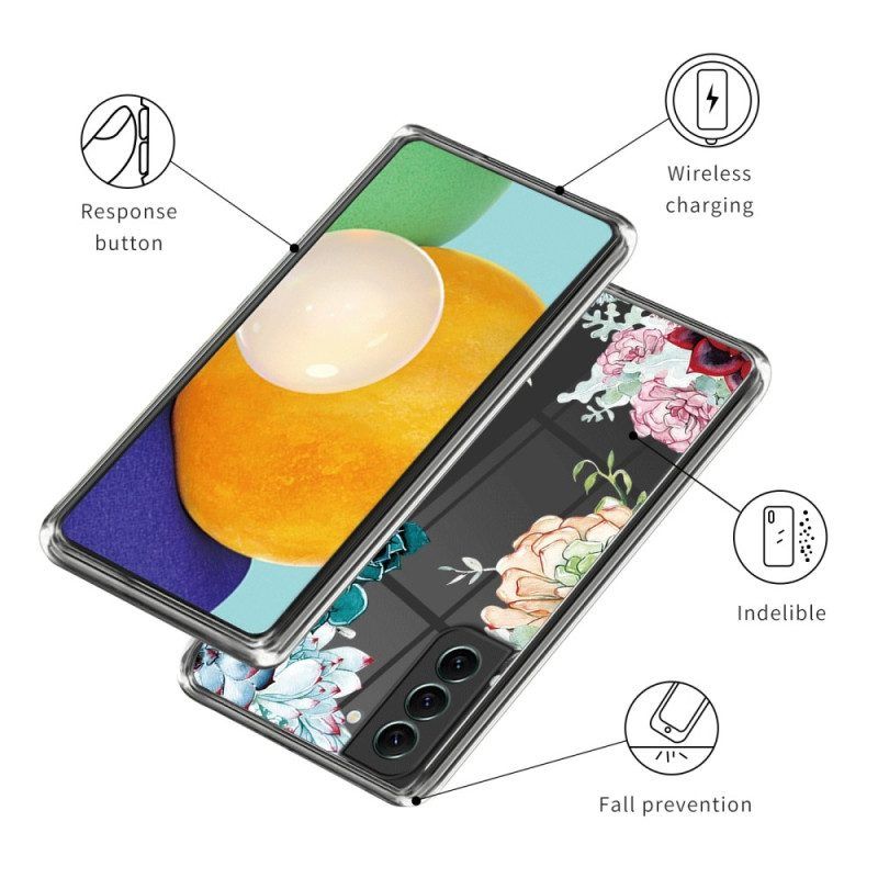 Hoesje voor Samsung Galaxy S23 Plus 5G Naadloos Boeket Bloemen