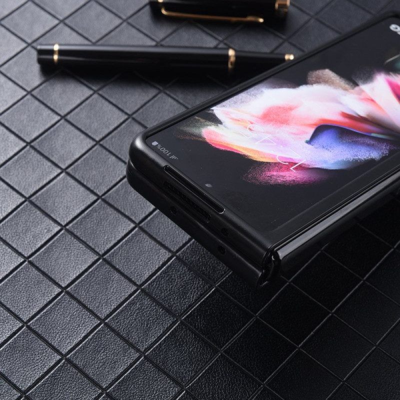 Hoesje voor Samsung Galaxy Z Fold 4 Kunstleer Nylon Textuur