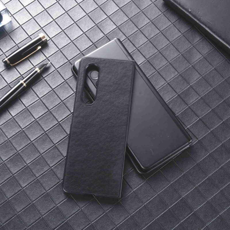 Hoesje voor Samsung Galaxy Z Fold 4 Kunstleer Nylon Textuur
