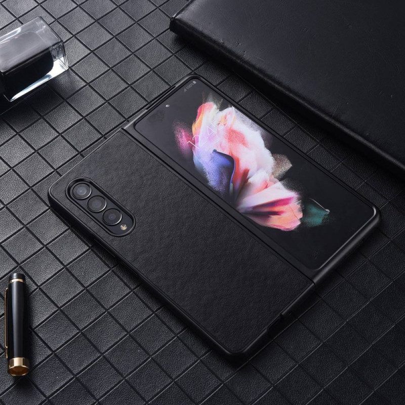 Hoesje voor Samsung Galaxy Z Fold 4 Kunstleer Nylon Textuur