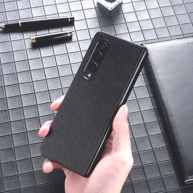 Hoesje voor Samsung Galaxy Z Fold 4 Kunstleer Nylon Textuur