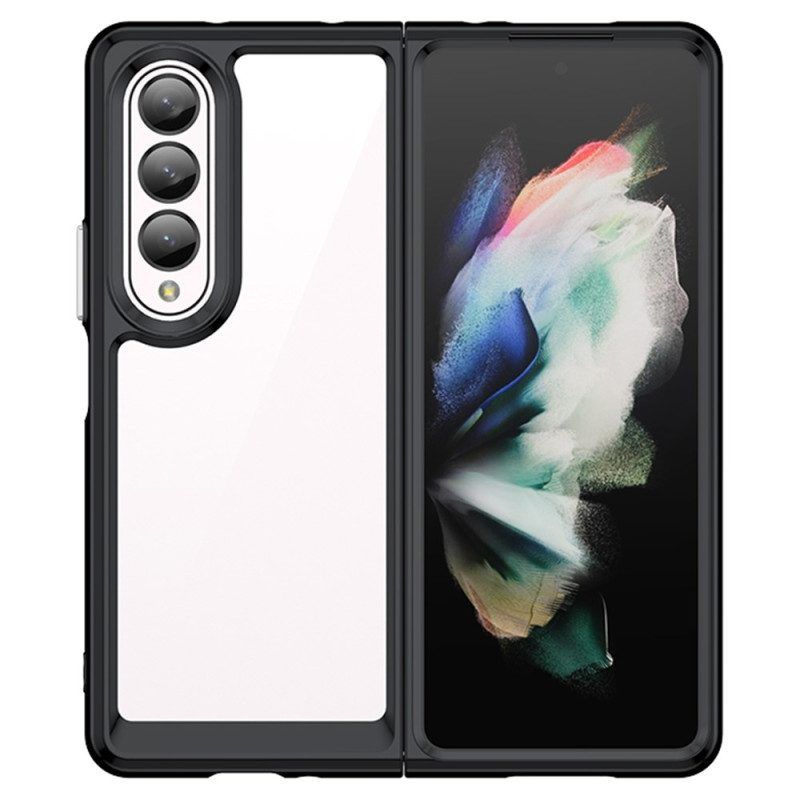 Hoesje voor Samsung Galaxy Z Fold 4 Kunststof Kleur