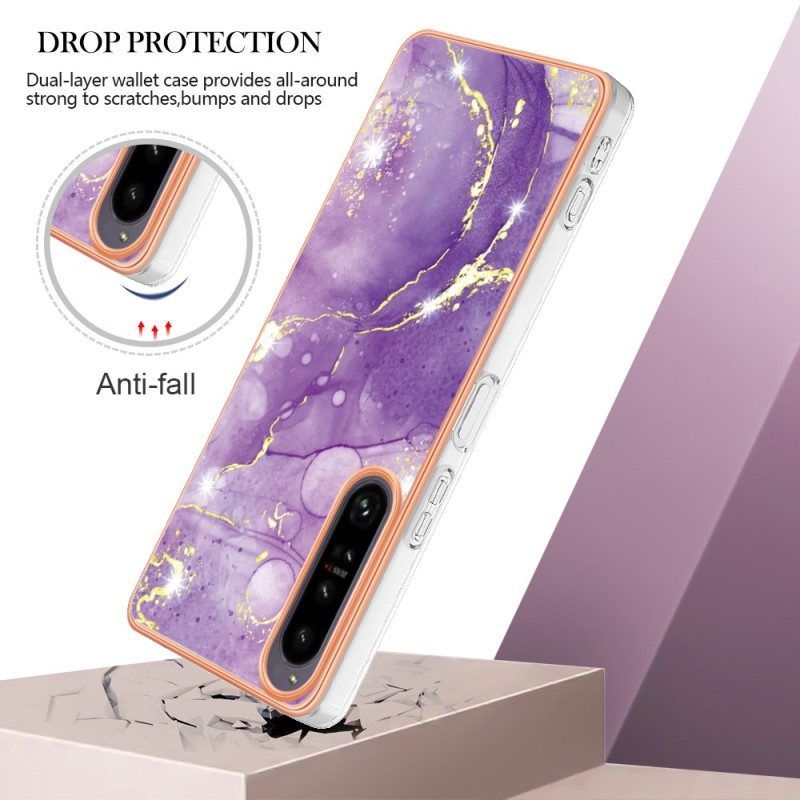 Hoesje voor Sony Xperia 1 IV Gekleurd Marmer