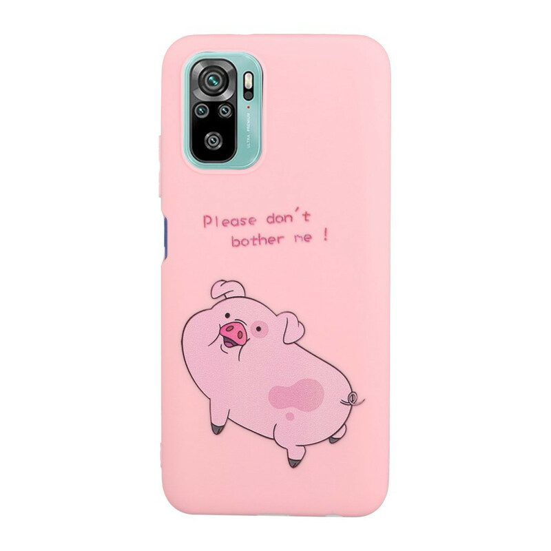 Hoesje voor Xiaomi Redmi Note 10 / 10S Varken Met Lanyard Kiss