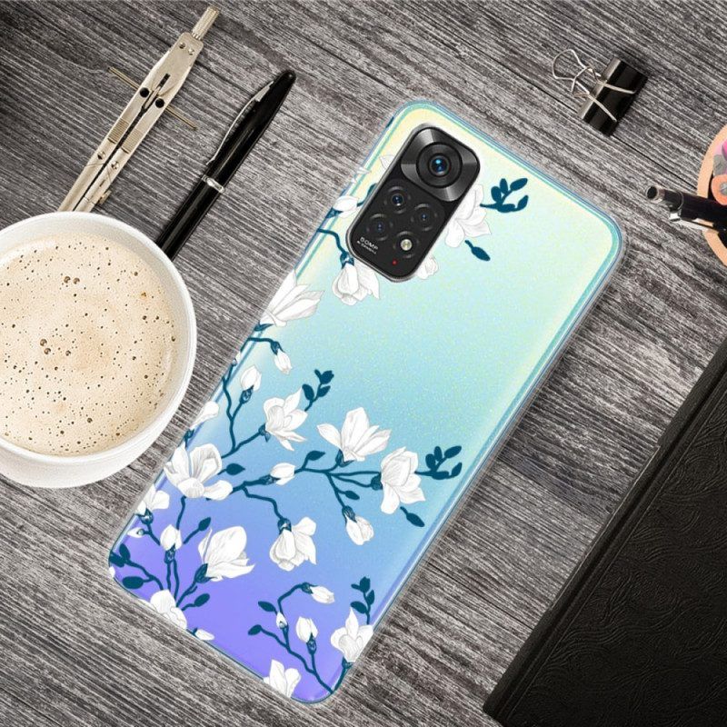 Hoesje voor Xiaomi Redmi Note 11 Pro / 11 Pro 5G Witte Bloemen