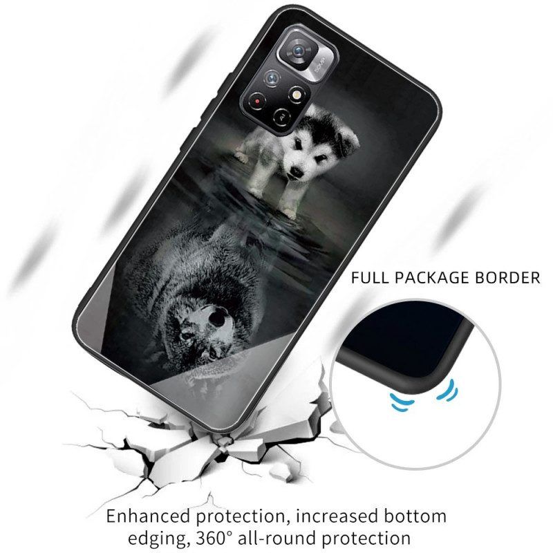 Hoesje voor Xiaomi Redmi Note 11 Pro Plus 5G Puppy Dream Gehard Glas