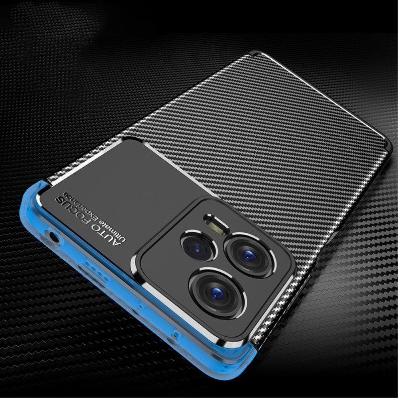 Hoesje voor Xiaomi Redmi Note 12 Pro Flexibele Koolstofvezeltextuur