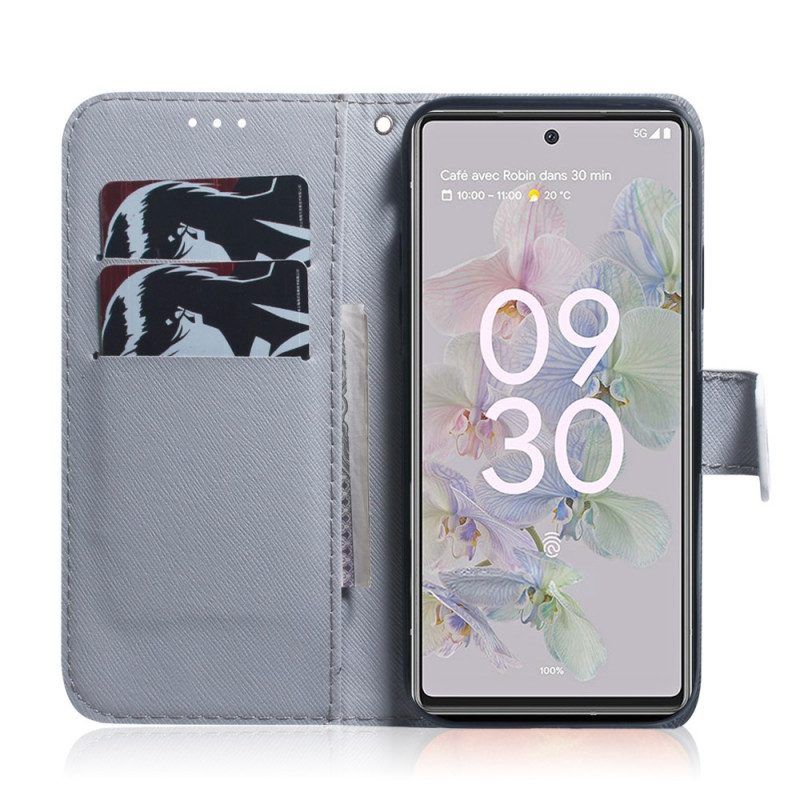 Leren Hoesje voor Google Pixel 6A Mops Hond