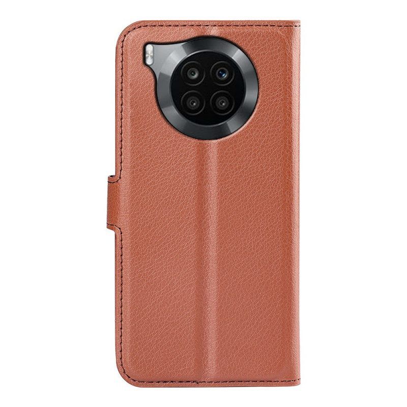 Leren Hoesje voor Honor 50 Lite 3d Strappy-ontwerp