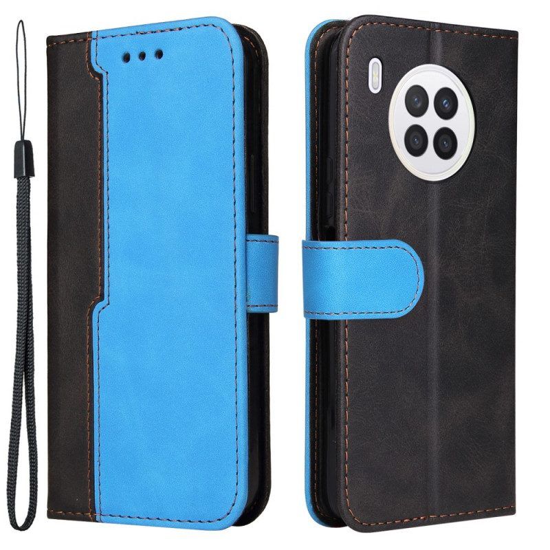 Leren Hoesje voor Honor 50 Lite Faux Leather Flashy Met Riem