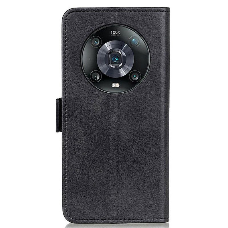 Leren Hoesje voor Honor Magic 4 Pro Met Dubbele Sluiting