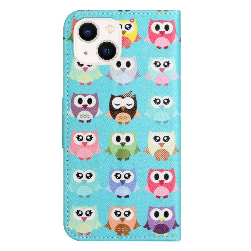 Leren Hoesje voor iPhone 15 Uilenstam