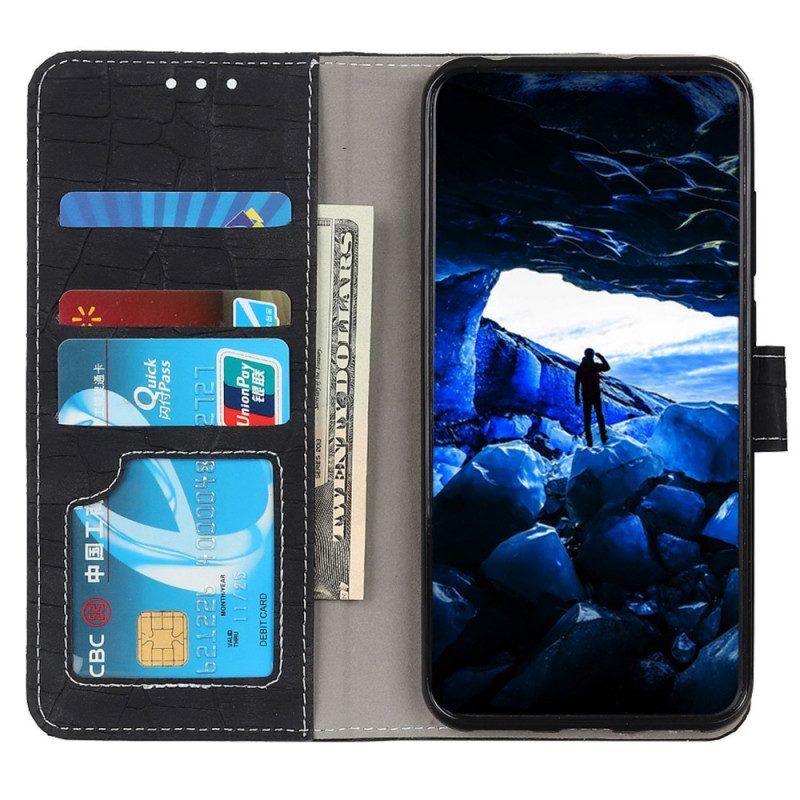 Leren Hoesje voor OnePlus Nord 2T 5G Krokodillenhuidstijl