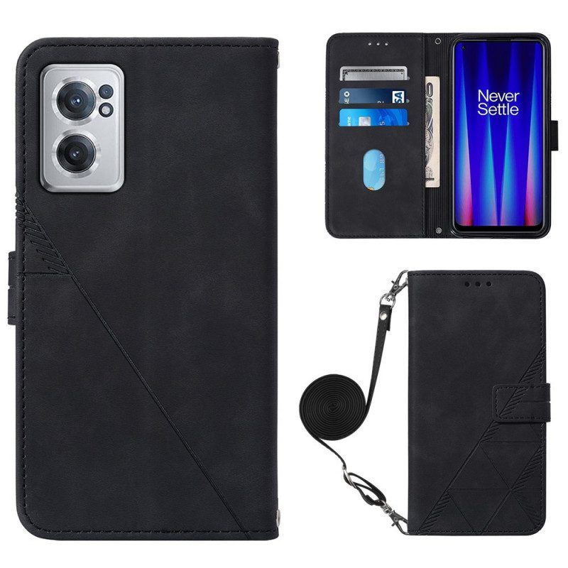 Leren Hoesje voor OnePlus Nord CE 2 5G Handtas Yb Imecrinting