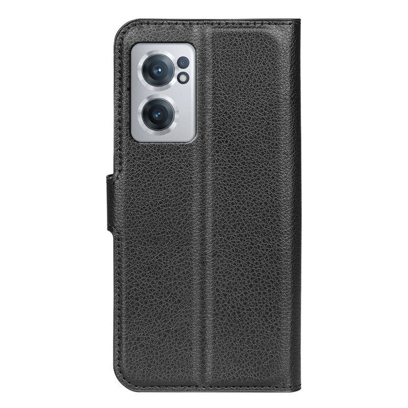 Leren Hoesje voor OnePlus Nord CE 2 5G Lychee Kunstleer