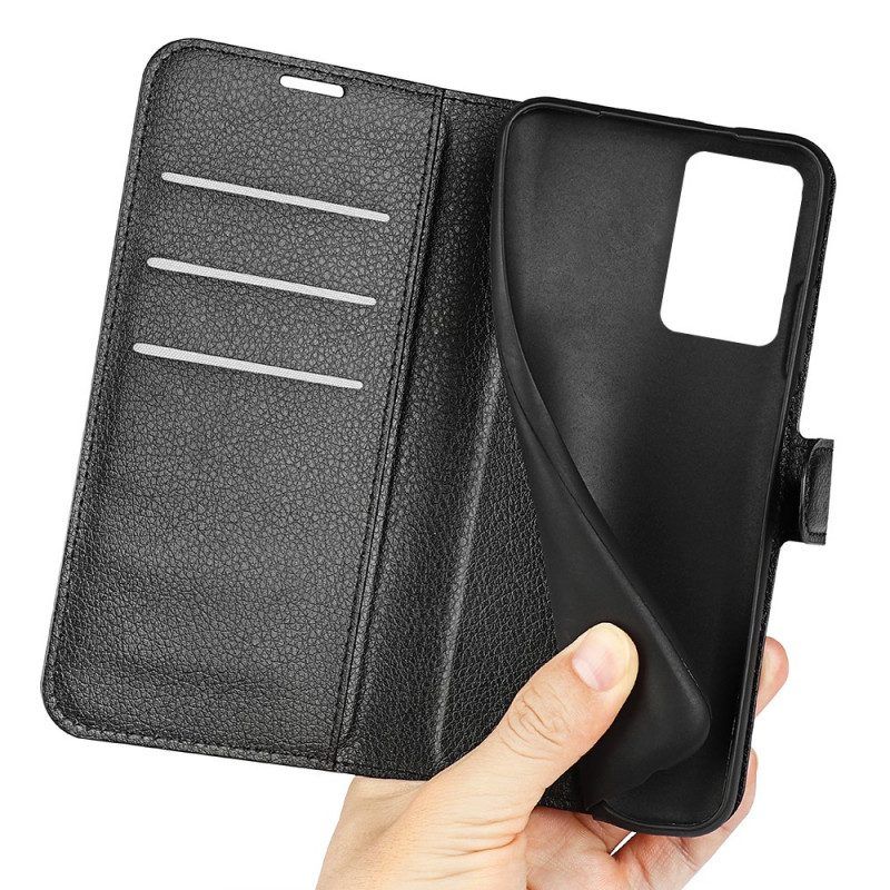 Leren Hoesje voor OnePlus Nord CE 2 5G Lychee Kunstleer