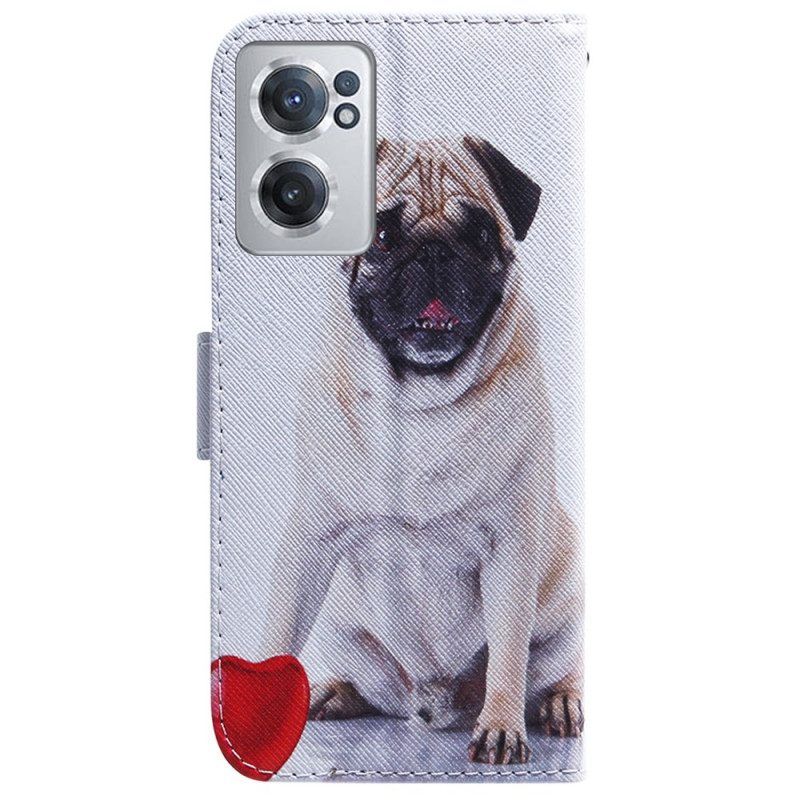 Leren Hoesje voor OnePlus Nord CE 2 5G Malse Mopshond