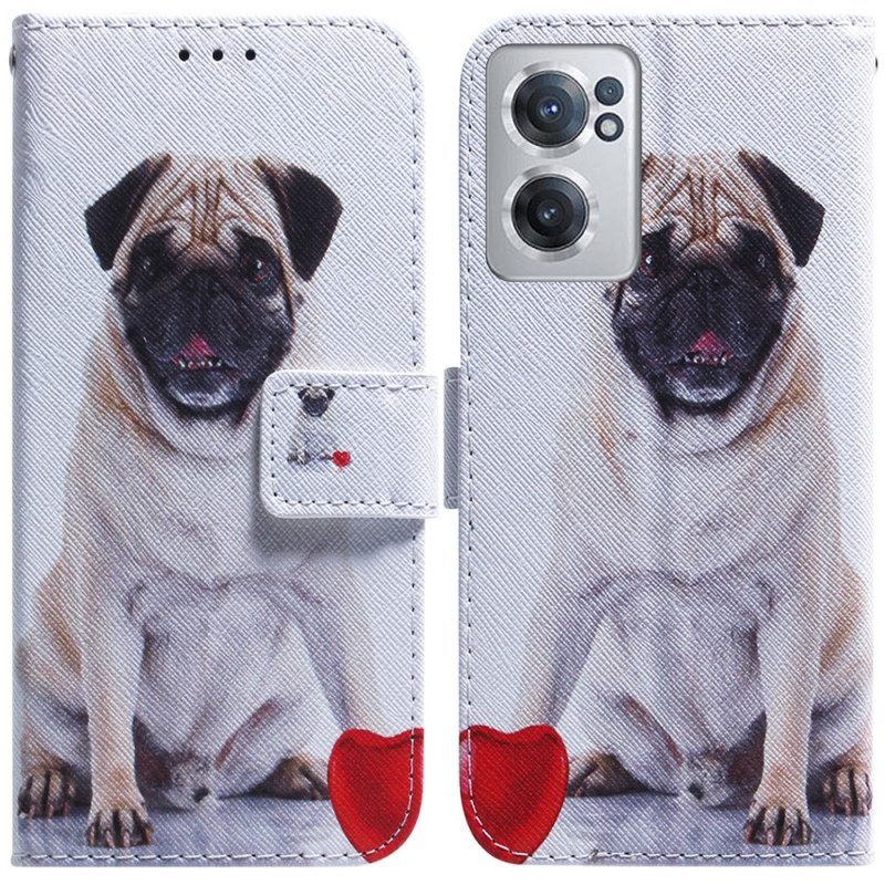 Leren Hoesje voor OnePlus Nord CE 2 5G Malse Mopshond
