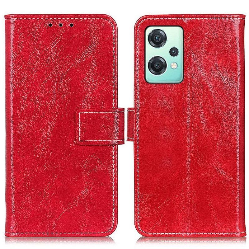 Leren Hoesje voor OnePlus Nord CE 2 Lite 5G Glanzend Kunstleer